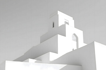 Monochromatic Architectural Marvel: A Study in White