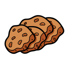 cornbread vector art, cornbread icon, food vector illustration