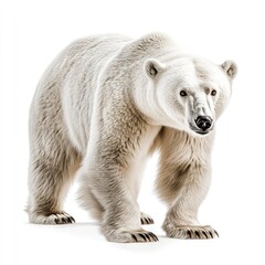 Photo of Grizzly polar bear isolated on white background