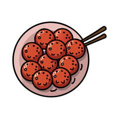 meatballs vector art, meatballs icon, food vector illustration