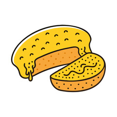 pita chips vector art, pita chips icon, food vector illustration