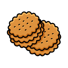 crackers vector art, crackers icon, food vector illustration