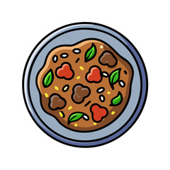 beef stew vector art, beef stew icon, food vector illustration
