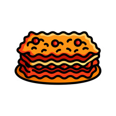 lasagna vector art, lasagna icon, food vector illustration