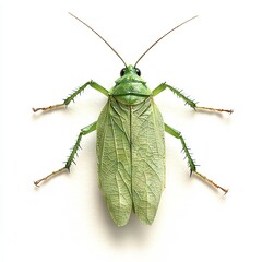 Photo of Leaf insect isolated on white background