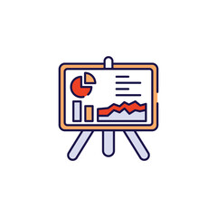 Presentation icon design with white background stock illustration