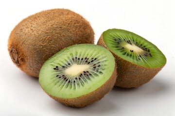 kiwi fruit on white background