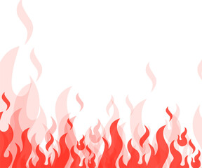 Abstract Red Flames Illustration