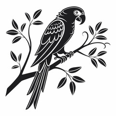 Lovebird black silhouette icon vector