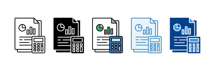 Economy Forecast  Icon Set Multiple Style Collection