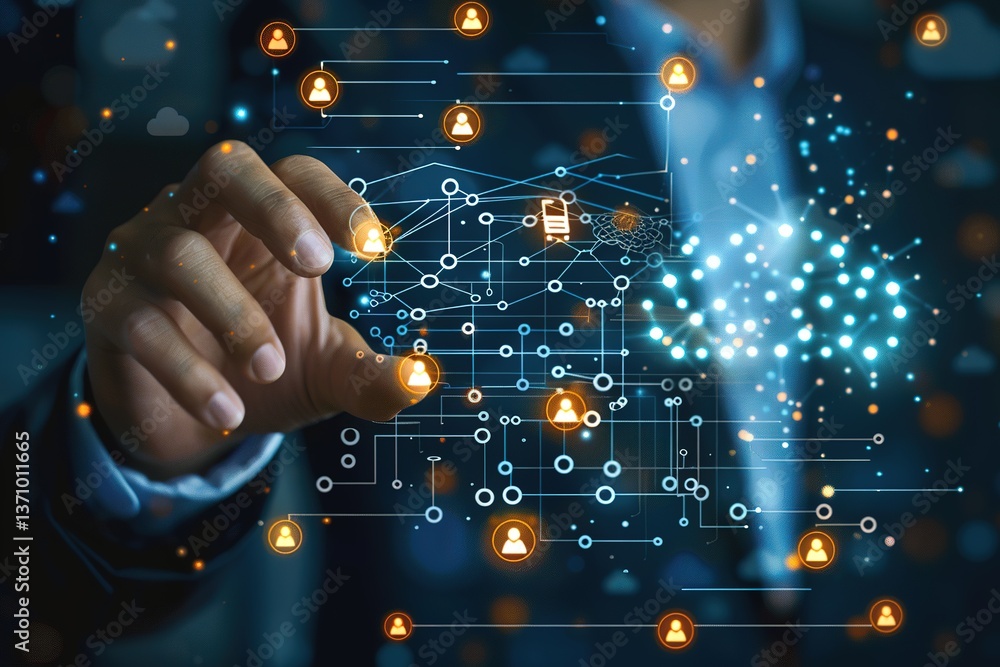 Poster digital networking: connecting people through technology and artificial intelligence