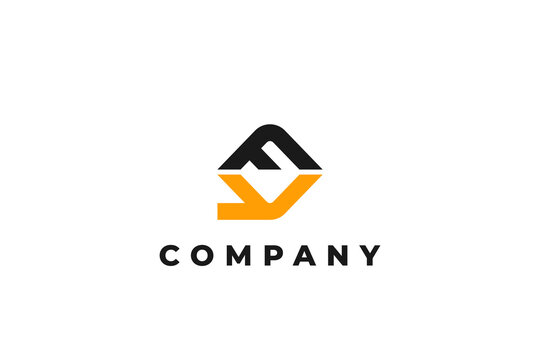 letter fy or yf abstract business modern minimalist logo