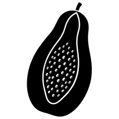 pear on a black background