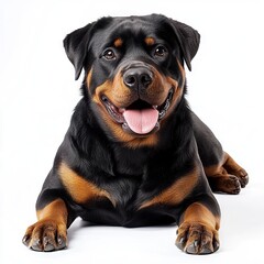 Obraz premium Photo of Rottweiler Dog isolated on white background