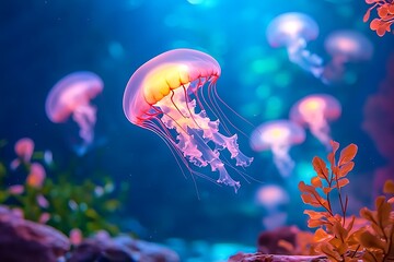 Fototapeta premium Jellyfish Aquarium Display