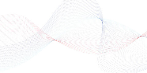 Halftone flowing wavy gradient dots shape isolated on transparent background. Digital future technology concept. Design for web design, music, cover, technology, science, data, banner, flayer, poster.
