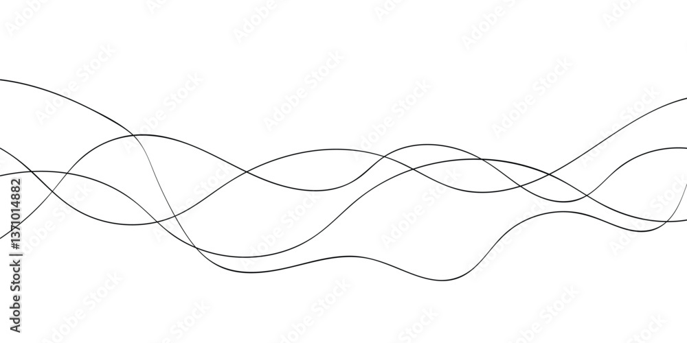Poster abstract background with wave and curve line. curve wave seamless pattern. thin line wavy abstract v
