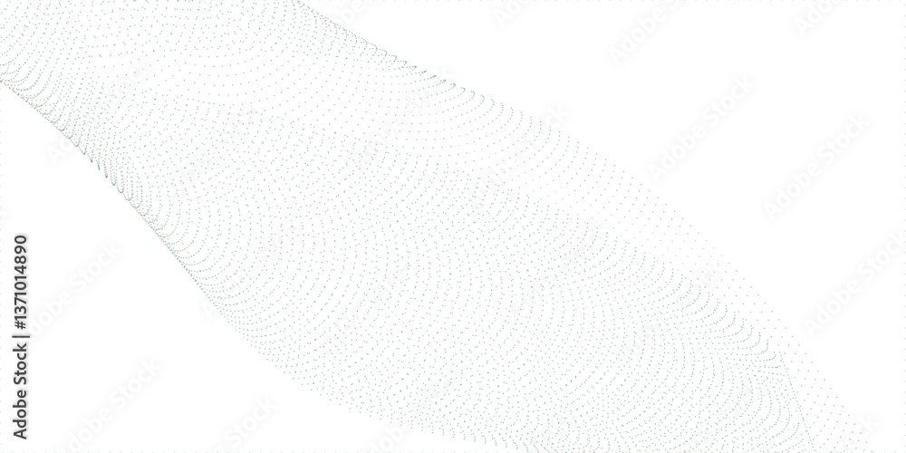 Poster halftone flowing wavy gradient dots shape isolated on transparent background. digital future technol