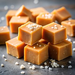 Caramel Sea Salt Fudge Cubes.