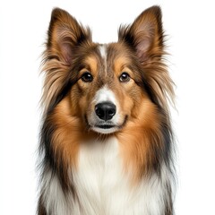 Photo of Shetland Sheepdog isolated on white background