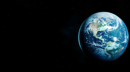 Fototapeta premium Pixelated Earth In Space