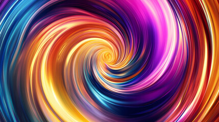 Fototapeta premium Melodic dance of swirling colors on a metallic backdrop in vibrant harmony. Melodic Illumination. Illustration