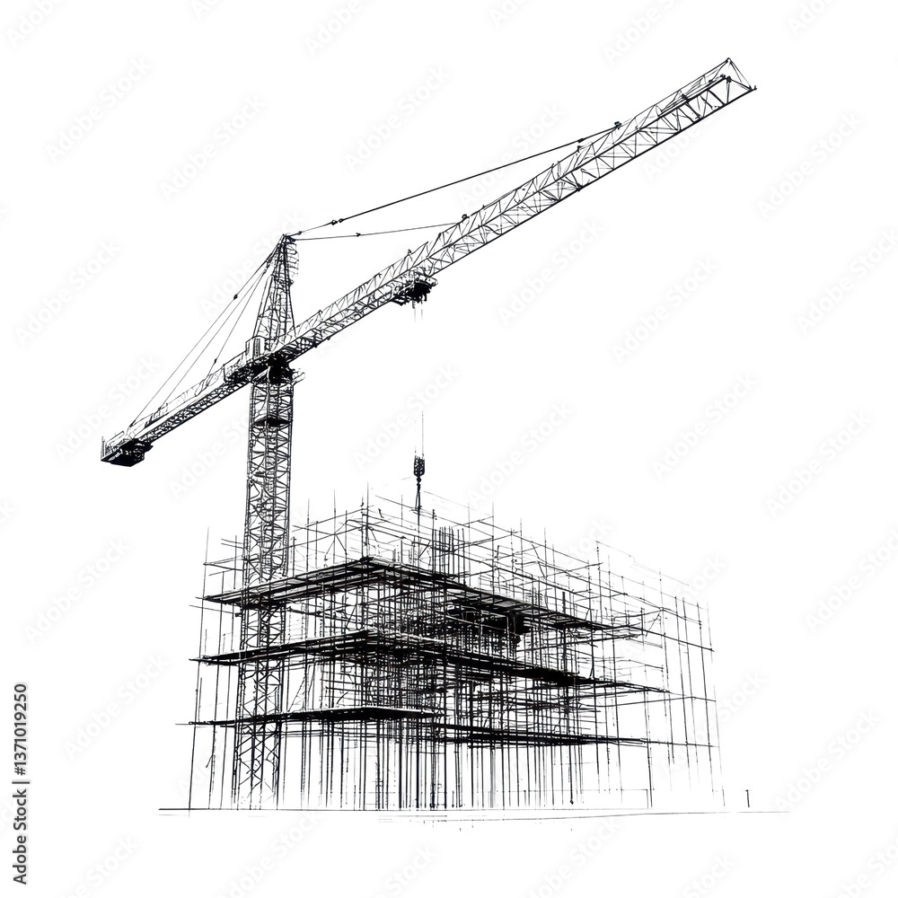 Poster construction architecture building development. isolated on white background