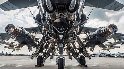 Anti aircraft missile system designed after precision agility of harrier targeting sensor replicating bird ability strike prey mid flight Hidden beneath metal wing missile pod lock onto aerial threat