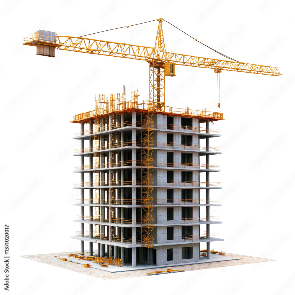 Poster construction architecture building development. isolated on white background