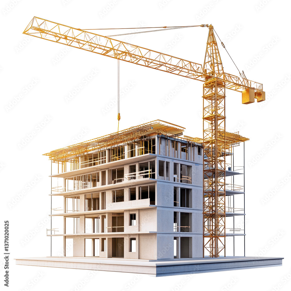 Poster construction architecture building development. isolated on white background