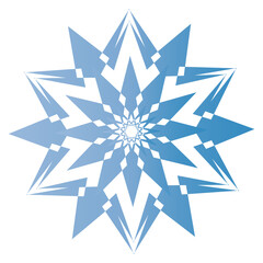Blue geometric starburst pattern: symmetrical design with sharp angles