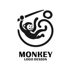 Obraz premium Monkey Vector Logo Design