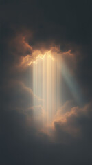 Obraz premium Ethereal Mist with Rainbow Light Refractions in Dreamy Void