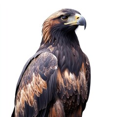 Photo of Wedge-tailed Eagle isolated on white background