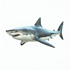 Obraz premium Photo of White shark fish isolated on white background