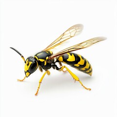 Photo of Yellow Jacket wasps isolated on white background