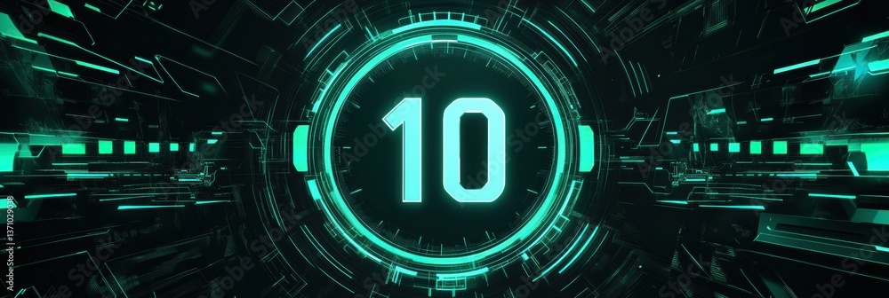 Aufkleber Sleek countdown timer design with modern tech aesthetics and neon green accents for efficient delivery tracking Generative AI