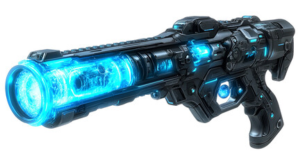 Naklejka premium Futuristic Energy Weapon Sci Fi Blaster Gun