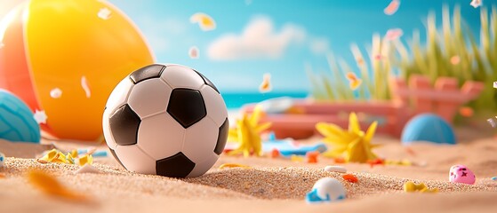 Beach Soccer Scene