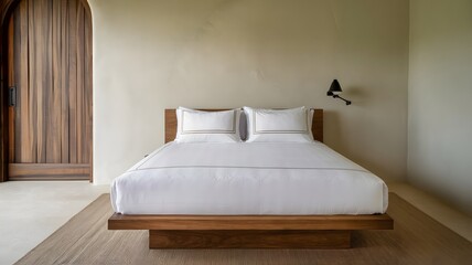 Interior of a minimalist bedroom