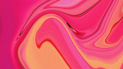 Bold fluid art with pink and orange swirls creating a dynamic, glossy, and energetic abstract pattern.