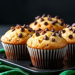 Freshly Baked Chocolate Chip Muffins