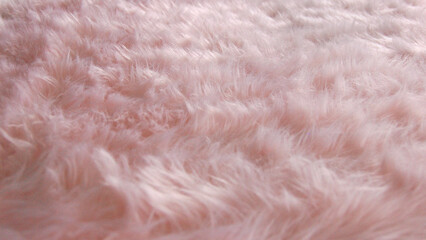 Fluffy Pink Sheep Wool Surface, Cozy Fabric Background