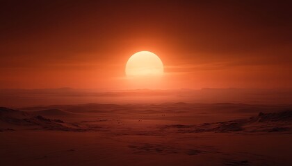 Alien Sunset Landscape