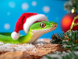 Snake Christmas Holiday Scene (1)