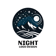 Night Vector Logo Design