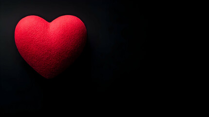 Red Heart Shaped Dessert On Dark Background