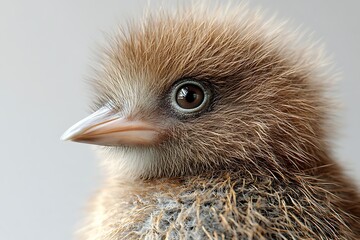 A close-up of a kiwiâ€™s fuzzy skin with intricate texture and natural imperfections, ultra-realistic, isolated on solid white background.