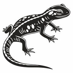 Newt black silhouette icon vector