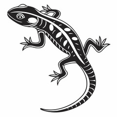 Newt black silhouette icon vector